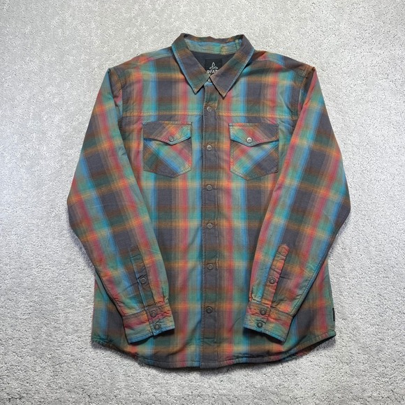 Prana Other - Prana Flannel Shirt Mens Large Plaid Organic Cotton Waffle Lined Shacket Asylum
